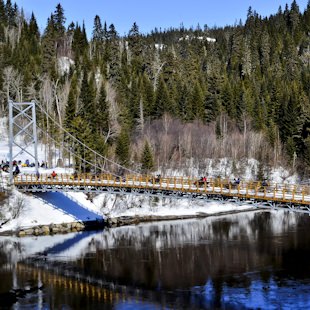 Snowmobile bridge in Côte-Nord